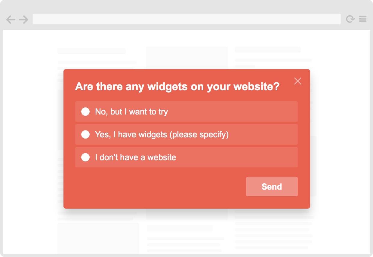 Webnode survey widget plugin